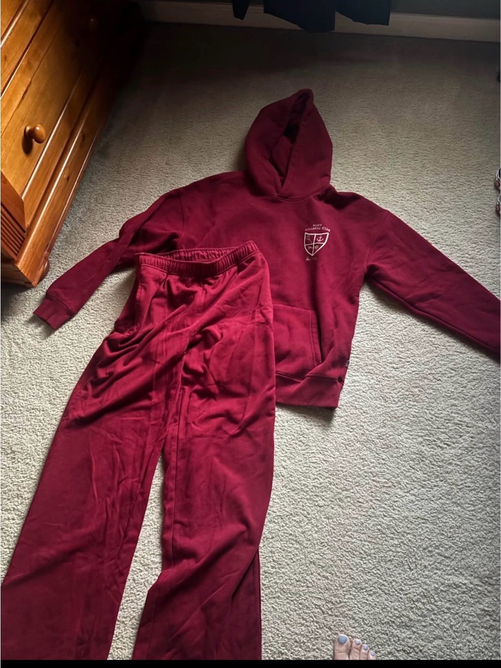 Cotton On Maroon Hoodie & Sweatpants Set